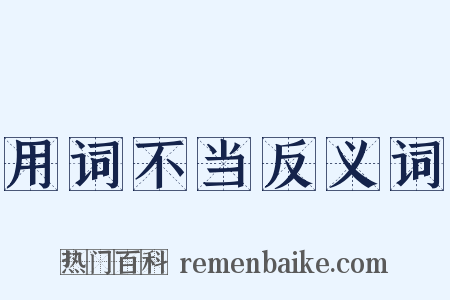 用词不当反义词是什么意思的图片